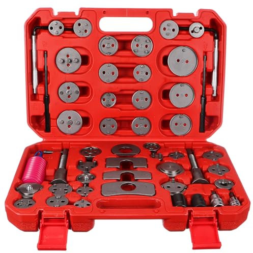 BRAKE SET 50 Bremskolbenrücksteller Set | 50tlg | Kunststoffkoffer | Rückstellwerkzeug zum des Bremskolben | Bremssattel Kolben Wind Zurück Tool Kit | KFZ Werkzeug | Bremse Instandsetzung | Universell