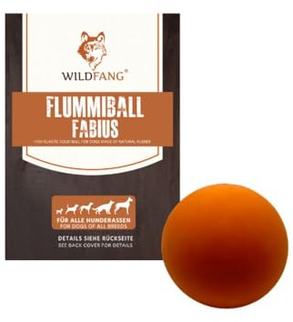 Wildfang® Rubber Dog Toys for Aggressive Chewers, Fabius - Natural Rubber Teether Balls for Dogs, Supports Dental Health, Teething, Outdoor & Indoor Play, Indestructible Dog Toy for All Breeds