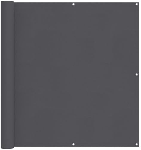 vidaXL Balkon Sichtschutz, Balkonbespannung mit Ösen Seil, Wasserfeste Balkonabdeckung, Balkonverkleidung für Balkon Terrasse, 120x700cm Anthrazit 100% Polyester-Oxford