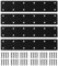 4 piastre di giunzione piatte, piastre di collegamento piatte, piastre perforate in metallo con 12 fori, staffe dritte nere resistenti per il fissaggio di connettori in legno – 27,9 x 5,1 cm