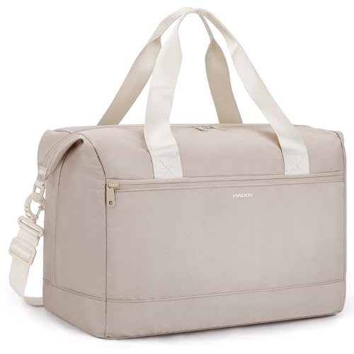 VSNOON New Ryanair Cabin Bags 40x30x20, 24L Hand Luggage Carry on Bag Khaki | 40x30x20 Underseat Foldable Ryanair Travel Bag for Women Men, Water Resistant Weekend Holdall Bags for Wizzair Travel Gym