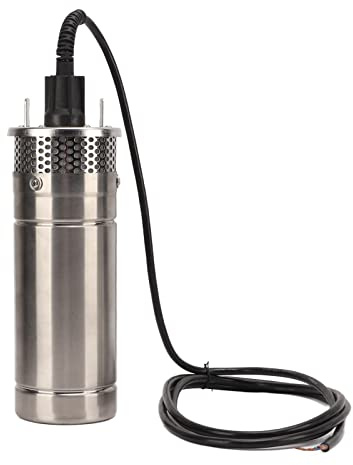 Bomba de pozo profundo sumergible de acero inoxidable de alto flujo, energía Solar, bobina de cobre rojo, bomba de agua de 1/2 pulgada, 120W (12 V CC.)
