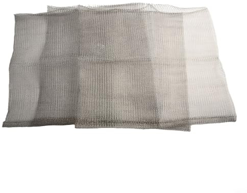 MoSundi Acero inoxidable 304 para metal para bolsa de malla para protección de raíces de plantas, 20 x 18 pulgadas y 24 x 24 pulgadas, paquete de 3, color plateado