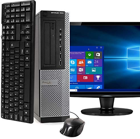 Dell Desktop Computer Package Compatible with Dell Optiplex 7010 Intel Quad Core i5 3.2GHz, 8GB Ram, 500GB HDD, 19-inch LCD, DVD, WiFi, Keyboard, Mouse, Windows 11 Pro (Renewed)