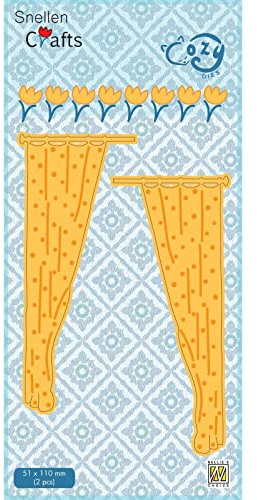 Nellie's Choice Shape Dies Set Gardiner - 2 Cutting Dies och Skärschablon på 5,1 x 11 cm för Korttillverkning, Pyssel, Scrapbooking, Hantverk - Lämplig för Stansmaskiner