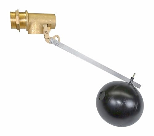 EU Schwimmerventil 2' Überlaufschutz Überfüllsicherung Niveauregulierung, Schwarz, Messing, Edelstahl, Polypropylen, 2 Zoll Außengewinde, 6 bar, CE, RoHS