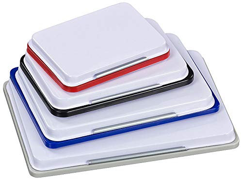 Stempelkissen Metallgehäuse, Grösse und Farbe zur Wahl (ROT, 5 x 8,5 cm (Abdruckmass))