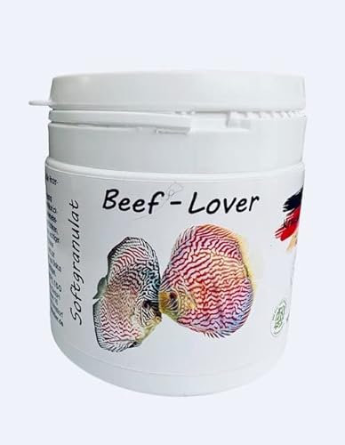 Softgranulat 100g Beef - Lover von Krause Diskus - Soft Granulat mit Rinderprotein - Premium Diskusgranulat - Fisch Discus Futter