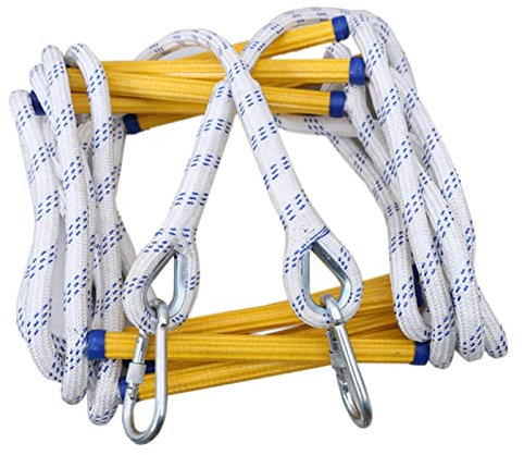 Nylon-Seilleiter, Feuerleiter für 2–9-stöckige Häuser, Notfall-Feuerevakuierungsleiter für Fenster und Balkon, kompakt und wiederverwendbar, 65 Fuß/20 m ()