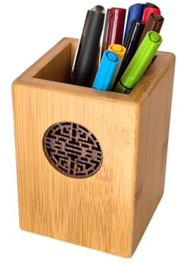 Bansami Make-Up Pinselhalter Stiftebecher Stabiler Stifte Organizer Pinsel Organizer Eleganter Desk Organizer Und Stiftehalter Schreibtisch Pen Holder Praktisch und Elegant Kosmetik Badezimmer Zubehör