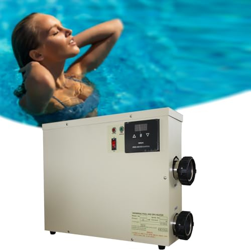 Riscaldatore per piscina, termostato elettrico da 11 kW e 220 V, display digitale touch screen, scaldabagno per piscina a basso consumo per spa, vasche e piscine fuori terra e sepolte