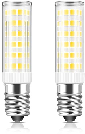 Morotty E14 LED Kaltweiss Dunstabzugshaubenlampe, Ersetzt 40W Glühbirne,Led Kühlschranklampe 5W 550LM 6000K, Nicht Dimmbar für Dunstabzugshauben, Kühlschränke, Wandleuchten,2er Pack