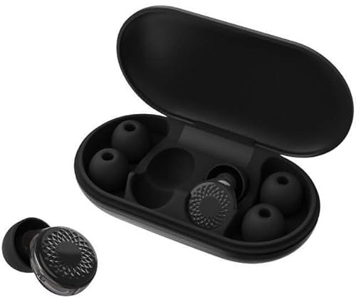 Tapones Oidos Ruido Dormir,45 dB,suaves y reutilizables,protección auditiva con 8 auriculares en 4 tamaños (XS/S/M/L),y bolsa de transporte,para dormir,conciertos,trabajo,estudio,viajes,negro