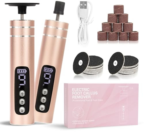 Bafiwu Rapeuse Pieds Électrique & Ongles – Soin Doux des Pieds, Callosités et Ongles, Rechargeable et Sans Fil, Lime de Pédicure & Manucure Portable pour Femme