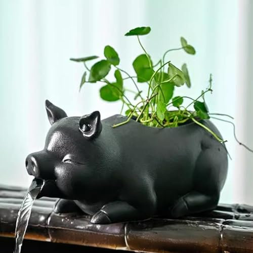 WNYAILLL Cracheur de Fontaine de Jardin, Garden Decor pour étang à koï, Accessoire Décoratif pour Fontaine Et Étang, pour Embellir Et Espaces Extérieurs(Black)