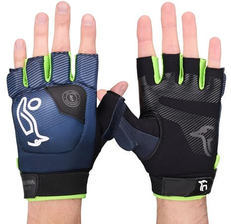 Kookaburra Pro Spirit Hockey Glove – Size Small Left Hand - TPU Shell, HDF Inserts, Rubberised Palm, Grey/Lime