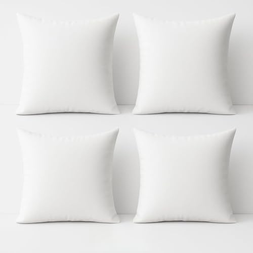 KHALMA HOME Relleno de Cojín de Fibra Hueca Siliconada | Suave, Mullido y Antialérgico | Alta Recuperación | Pack de 4/6 Unidades (4, 40x40)