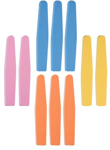 Zerodeko 10pcs Manicure Nail Files and Pedicure Polishing Sponge Nail Shaping Tools Multi-Color Washable Grit Buffers for Salon and Home Care