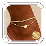 MILACOLATO Anklets for Women Layered Adjustable Ankle Bracelets Jewellery | Gold Silver Anklet Braclets for Women with S925 Lobster Clasp Layered Waterproof Women's Anklets Beach Foot Jewellery
