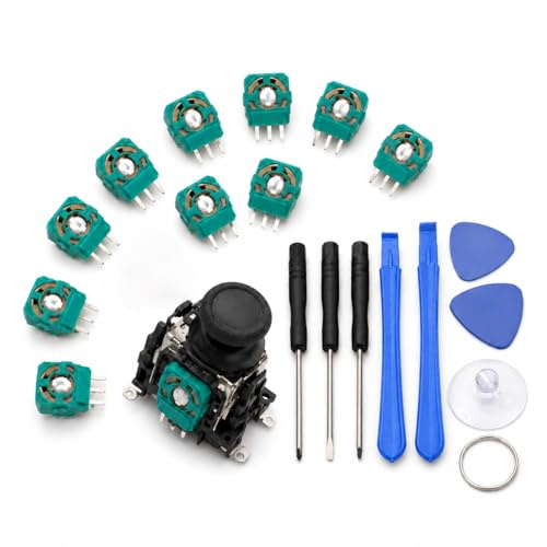 Module Potentiomètre Analogique de Remplacement pour Manette pour PS5 DualSense, Kit Réparation Joystick avec 10 Capteurs et Outils Inclus, Solution Compatible pour Restaurer Précision et Performance