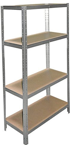 Shelf Creations BASIC Schwerlastregal 180x140x40cm verzinkt 4 Böden Steckregal Kellerregal Lagerregal Werkstattregal Archivregal Haushaltsregal Ordnerregal Metallregal Garagenregal Fachbodenregal