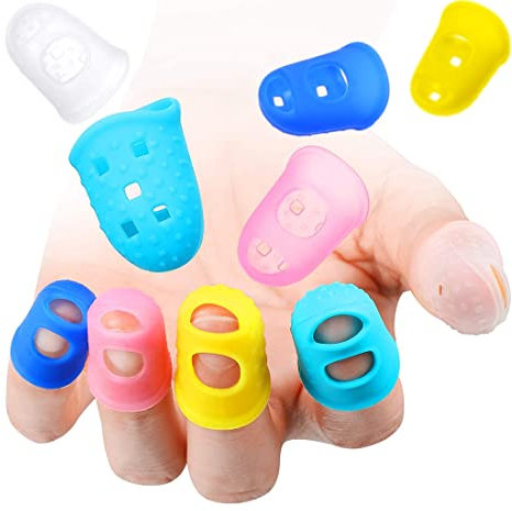 YATEICBC Fingerspitzenschutz aus Gummi, groß, rutschfest, 5 Größen, 5 Farben, 50 Stück