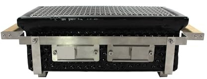 YNNI KAMADO TQ00SHBL TQ00SHBL TQ00SHBL - Griglia quadrata in ceramica per Hibachi Hibashi, barbecue TQ00SHBL
