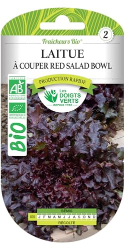 Graines Laitue à couper Red Salad Bowl BIO Les Doigts Verts