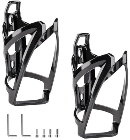 Flaschenhalter Fahrrad, 2er-Pack Getränkehalter Fahrrad, langlebige ultraleichte Kunststoff Wasserflaschenhalter für MTB Rennrad Mountainbike(Black Blue)