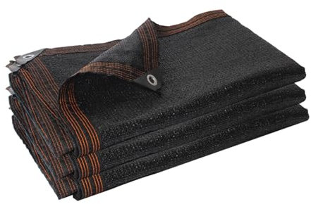 Ocultación Red De Sombra 90% ProteccióN UV Toldo Vela De Sombra 3X3M 5X6M 8X8M 10X11M Negro Malla Sombreadora para Cubierta De Plantas, Invernadero, Granero O Perrera(Size:6x7m/19.7x23ft)