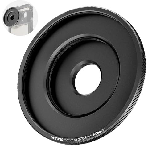 NEEWER 17mm to 37mm & 58mm Lens Filter Adapter Ring, Compatible with Beastgrip 37mm Lenses 58mm Filters Phone Cage Rig Stabilizer for iPhone 16 15 Pro Max S24 Ultra Video Recording, PA062