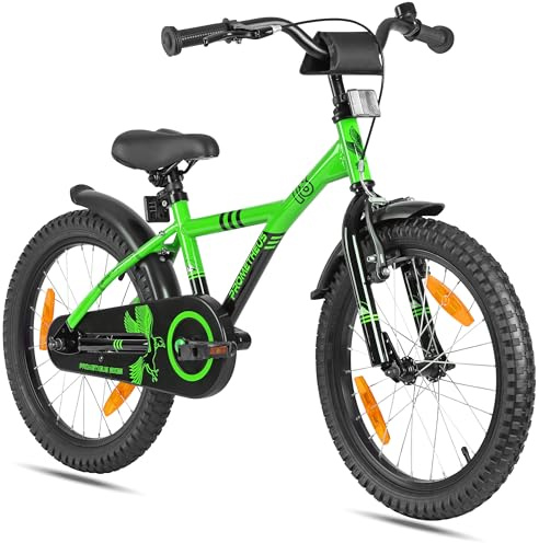 PROMETHEUS BICYCLES Velo 18 Pouces Garcon Fille Velo Enfant pour 5 a 6 Ans - Vélo BMX avec Frein à rétropédalage en Vert