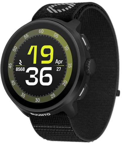 SUUNTO Run Sports Watch, 1.32 AMOLED Touchscreen w/Crown Button, 12D Battery Life, Dualband Accurate GPS, Wrist Heart-Rate & Sleep Health Tracking, 35g Lightweight & 4GB Offline Music, All Black