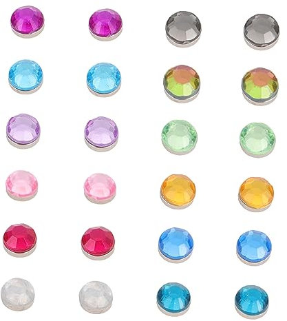 GALPADA 24Pezzi Marcatori Magnetici per Vino Colorati in Acrilico Riutilizzabili per Feste e Identificatori per Drink Adatti Ristoranti Cocktail Party e Speciali