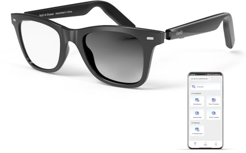 GetD Aviator Smart Glasses for Men Women, AI Translation with ChatGPT for 145 Languages, Bluetooth Polarized Pilot Sunglasses, Hands-Free Calls & 11H Music for Driving Travel, Includes 2 Extra Temples