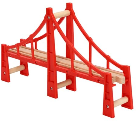 Gogogmee Struttura Ferroviaria in Legno Per Binari Di Treno Modello, Accessori Per Layout Tracciati Fai Da Te, Set Struttura Rialzata Per Giochi Ferroviari