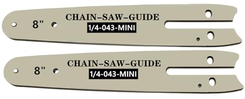 Plaque Guide pour tronçonneuse 2pcs 8 pouces Plaque porte-chaîne pour tronçonneuse mini à main 1/4 8 pouces chaîne 31cm Métal résistant à l'usure Lame de jardin Traitement du bois Pièce de rechange