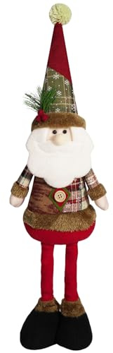 LearnLyrics Figura natalizia del pupazzo di neve: Natale morbido peluche, personaggio invernale in piedi, decorazione della stanza, decorazione della stagione della tavola | Peluche pupazzo di neve