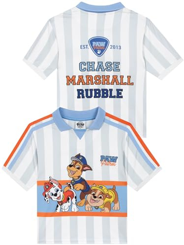 Paw Patrol T-Shirt, Maillot De Football Oversize Chase, Marshall Et Rubble pour Garçon, Tee Shirt Football Garçon