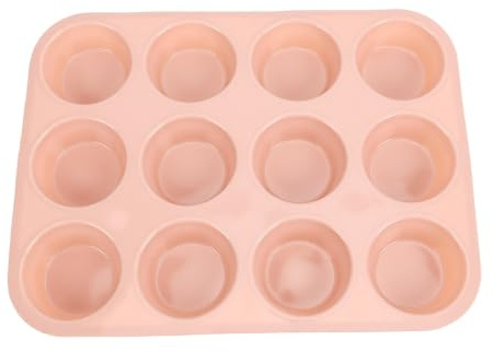 YUYTE Silikonmuffinsform 12 Koppar Cupcakeform Muffinsplåt Nonstick Lätt