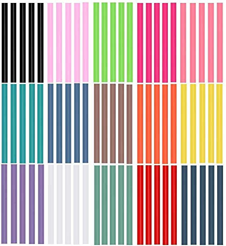 Mini bâtons de colle chaude colorés 75PCS 7mm 100mm 15 bâtons de colle chaude de couleur colorés