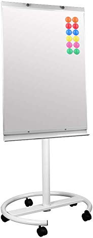 S SIENOC mobile Flipchart Whiteboard 60x90cm Magnetwand mit Alurahmen Magnetisch Whiteboard und Magnettafel lackiert WhiteBoard +Schwarz Ständer Einstellbar drehbar