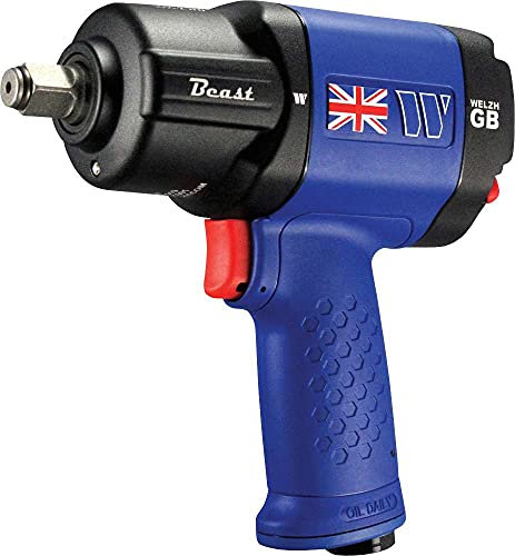 Welzh Werkzeug 1/2 Air Impact Wrench Gun 1982NM of Power Only 1.65KG 9000RPM The Beast Britannia Edition