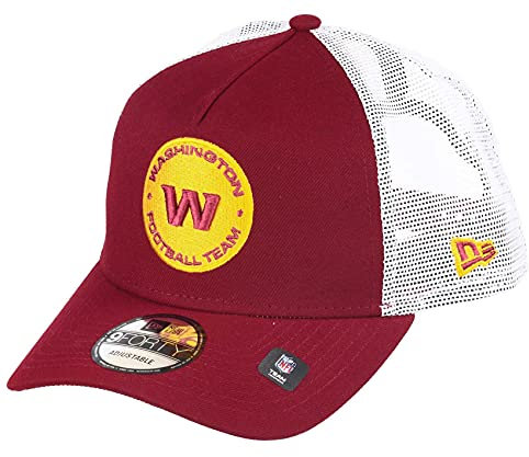 New Era Washington Football Team NFL White Mesh Trucker 9Forty A-Frame Trucker Cap - One-Size