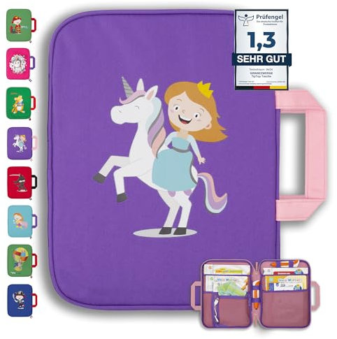 GRINSEZWERGE Tasche für TipToi im Prinzessin Design I Aufbewahrung für TipToi Stift, Bücher & Zubehör I Kinder Tablet Tasche I Tragetasche für Edurino Figuren