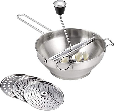 Passiergerät Aus Edelstahl - Passiermühle Für Suppe Marmelade Baby Brei Saucen | Lebensmittelmühlen | Manuelle Maischemühle, Gemüsemühle, Tomatensieb, Tomatensauce, Apfelmus-Püree