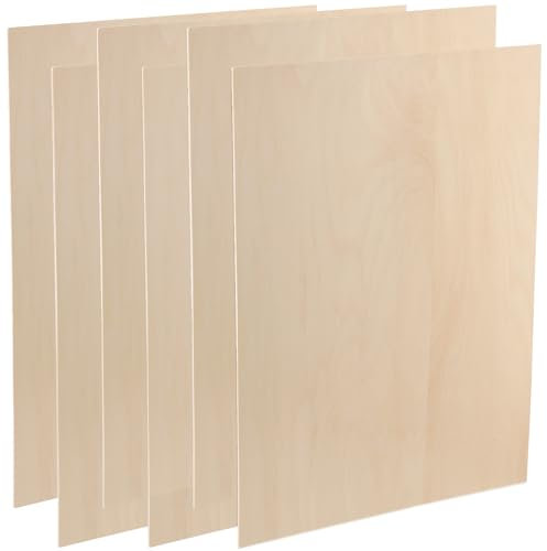 LEXININ 6 fogli rettangolari in legno di tiglio da 2 mm, 30 x 40 cm, fogli A3 in compensato non finito per arti e mestieri incisioni su legno
