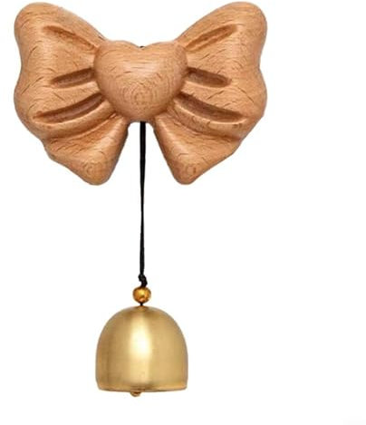 URPIZY Timbre de madera para puerta, campanilla de viento decorativa para entradas, apertura de 7,5 x 11,5 cm (haya)