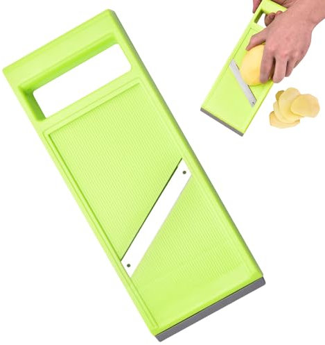 Vegetable Slicer Handheld Mandolin Food Slicer Stainless Steel Manual Kitchen Slicers Cucumber Cutter Slicers and Vegetable Fruit Cutters Peeler Chip Maker Portable for Potato Cheese Carrot