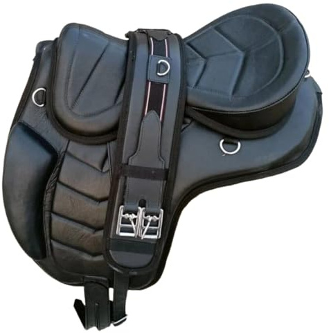 Leather Freemax Horse Saddle Black Size 16 seat